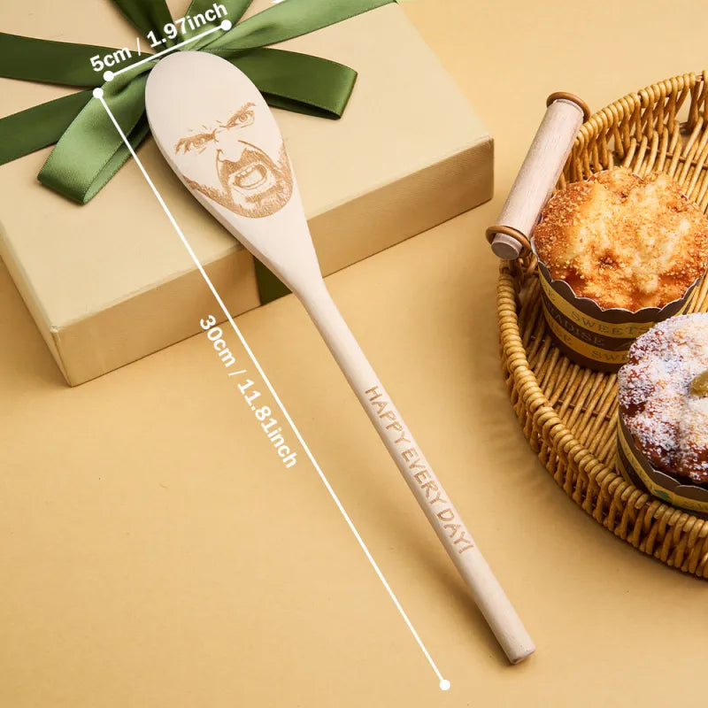 Custom Face Spoon Any Face (Facial Features) Engraved on a Spoon Novelty Gift Mother's Gift Father's