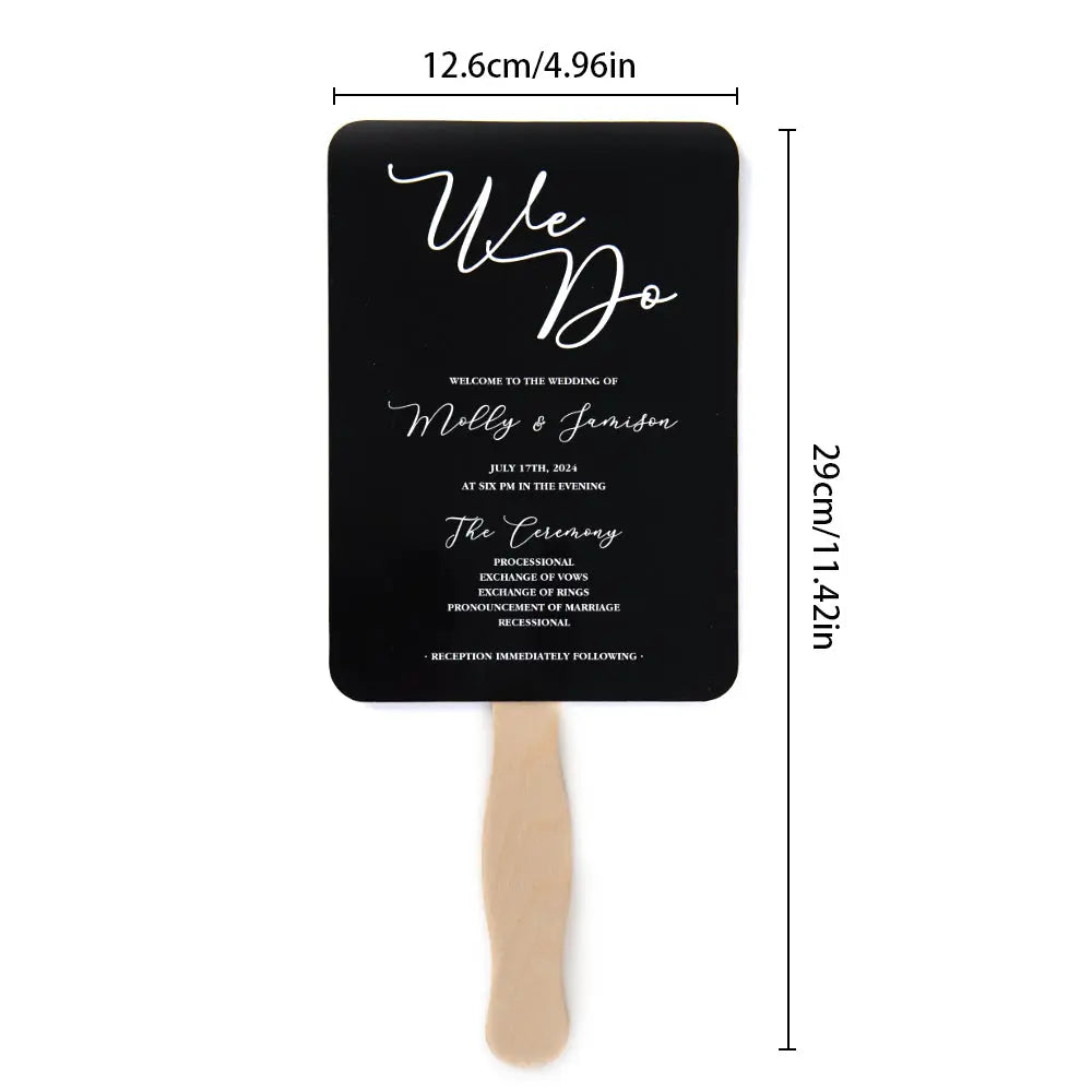 Personalized We Do Wedding Program Fans Gift for Wedding