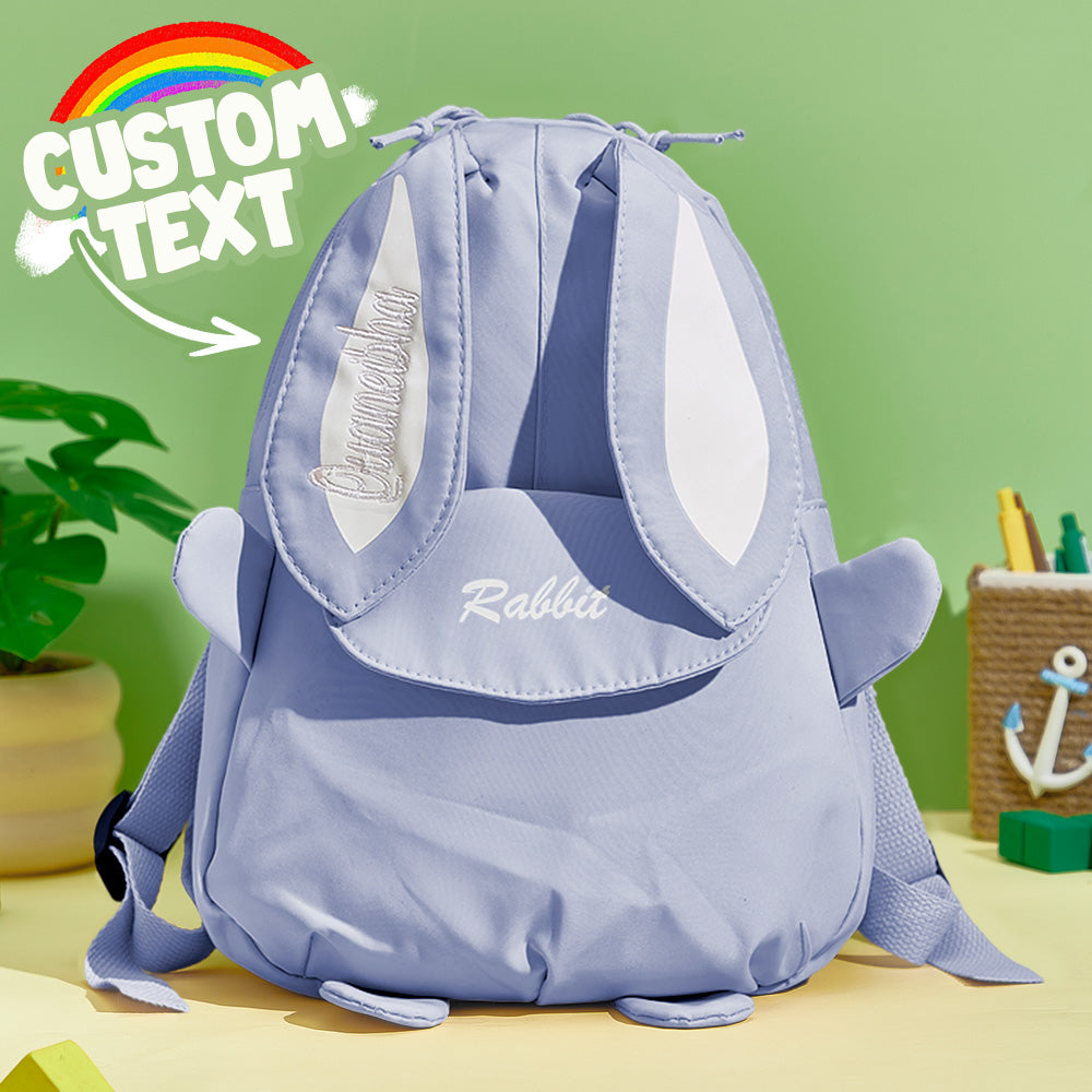 Personalized Name Embroidery Backpack Custom Mini Rabbit Backpack School Bags Gift for Kids