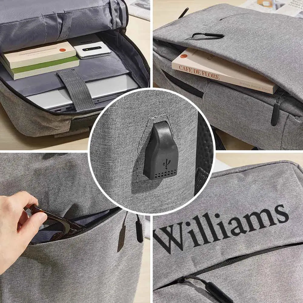 Personalized Name Backpack College School Computer Bag Gift for for Men or Women Fits 15.6 Inch Notebook