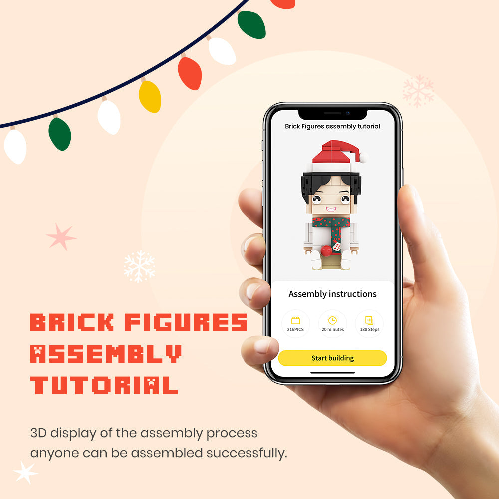 Gifts for Dad Custom Head Brick Figures NO.1 Dad Brick Figures Small Particle Block Toy
