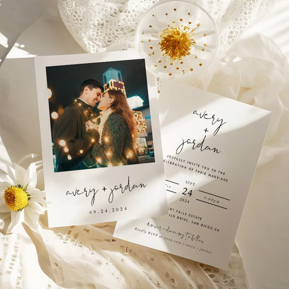 Personalized Wedding Invitation Card Photo Wedding Invitation