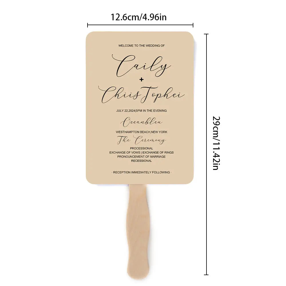 Personalized Wedding Program Fans Gift for Wedding