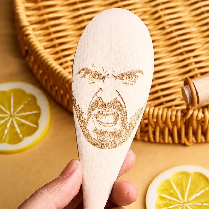 Custom Face Spoon Any Face (Facial Features) Engraved on a Spoon Novelty Gift Mother's Gift Father's