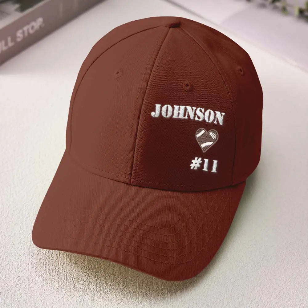 Personalized Football Team Caps Baseball Hats Game Day Gift Idea for Teammates and Sports Fans Back to School