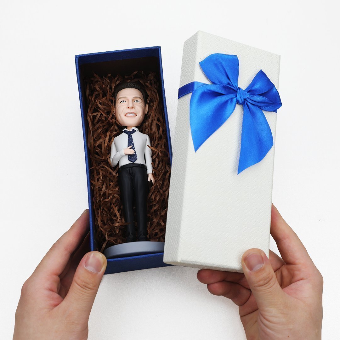 Super Mom, Super Wife, Super Tired Custom Bobblehead with Engraved Text