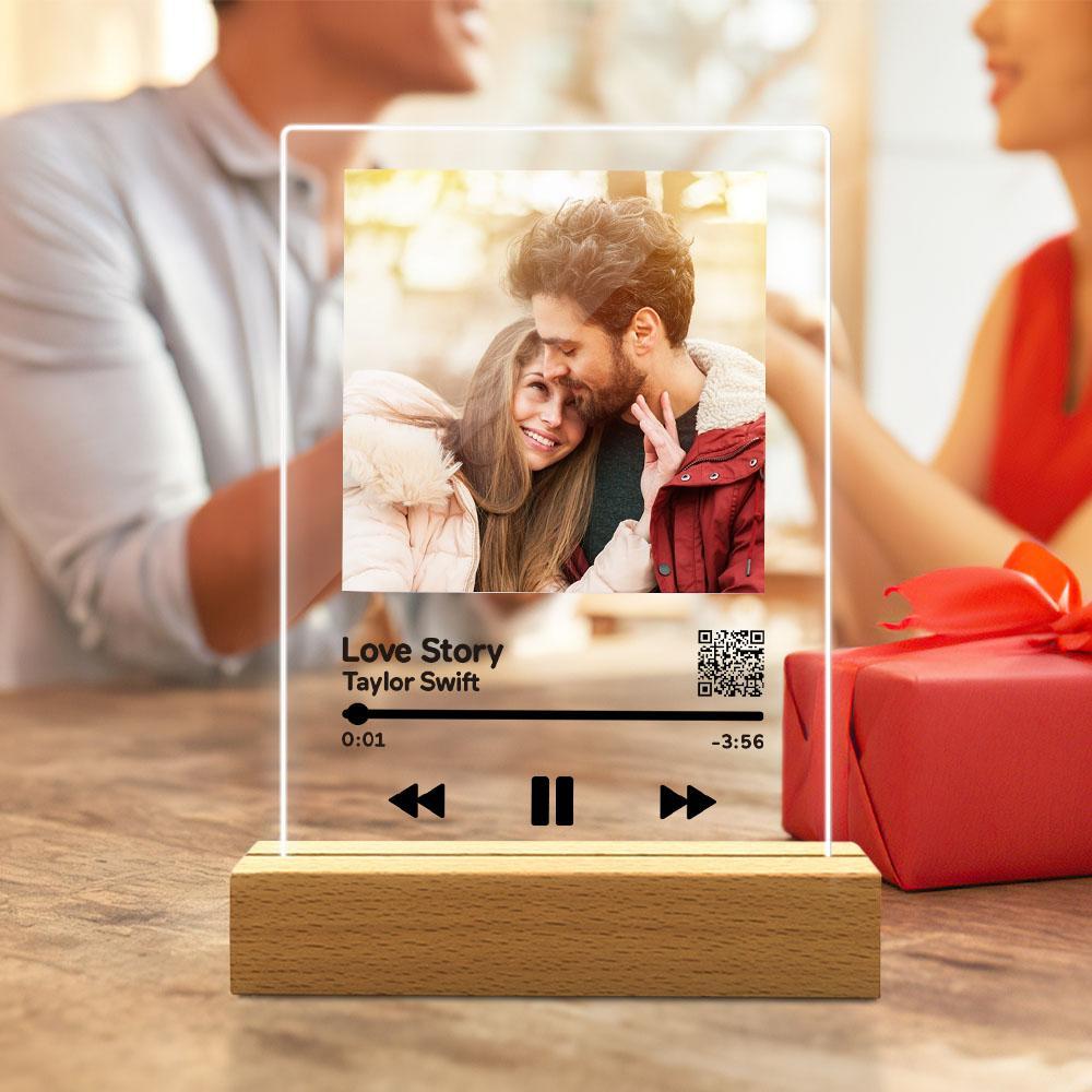Personalized Video Plaque Scannable QR Code Customized Video and Photo Plaque Wedding Gift