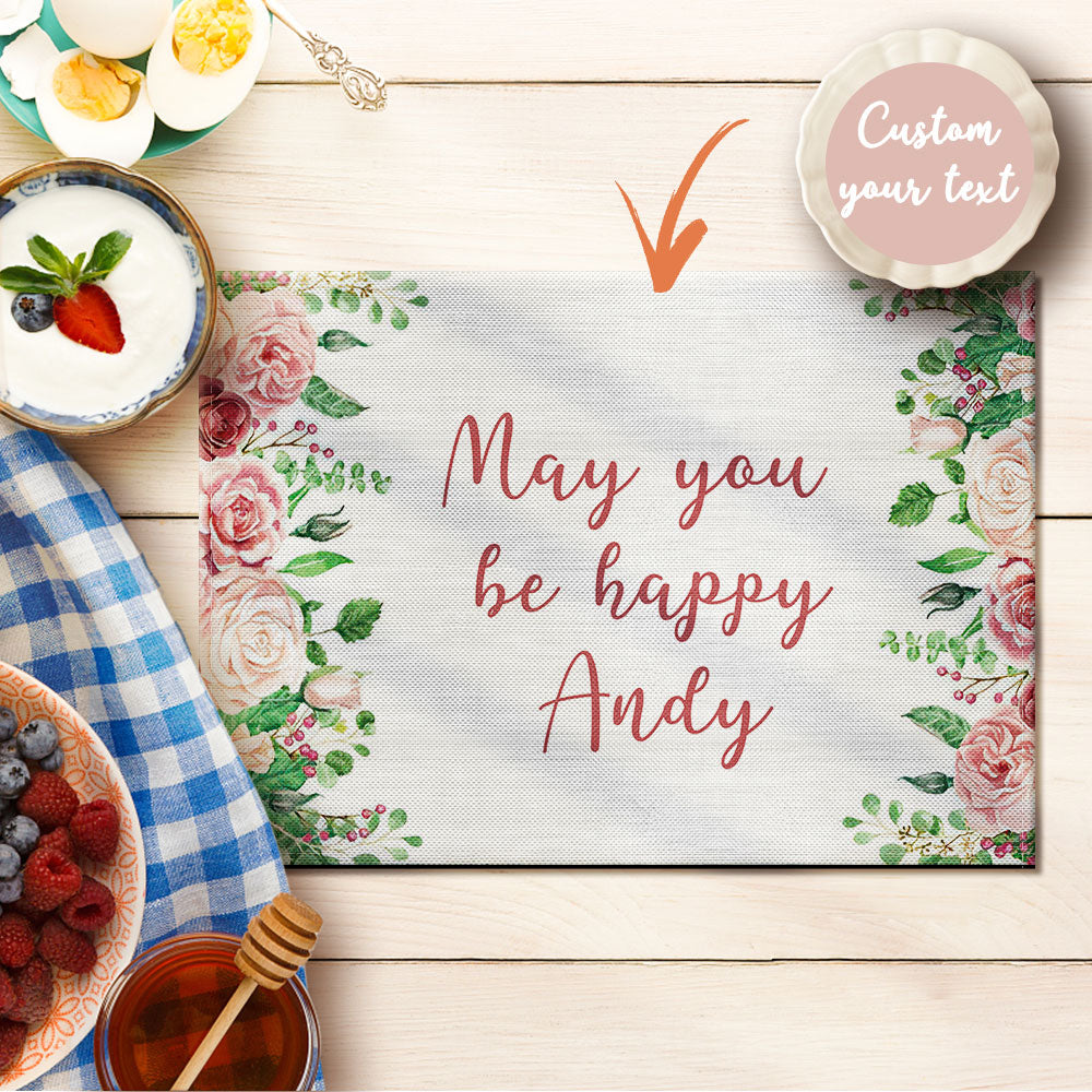 Custom Brunch Placemat Personalized Rectangle Placemat Table Decorations For Gift