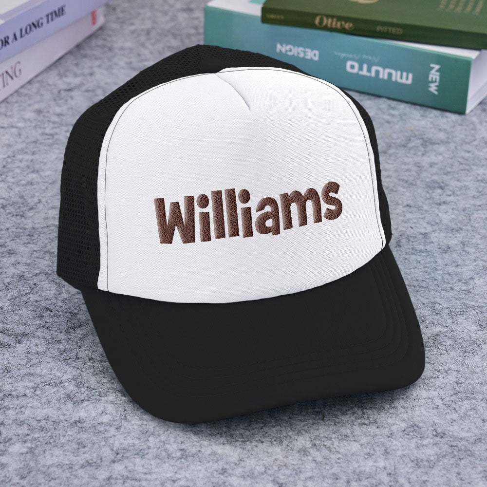 Custom Puff Print Trucker Hat Personalized Name Foam Trucker Caps for Adult Back to School Gift