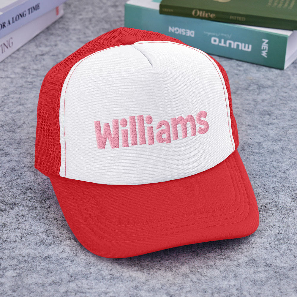 Custom Puff Print Trucker Hat Personalized Name Foam Trucker Caps for Adult Back to School Gift
