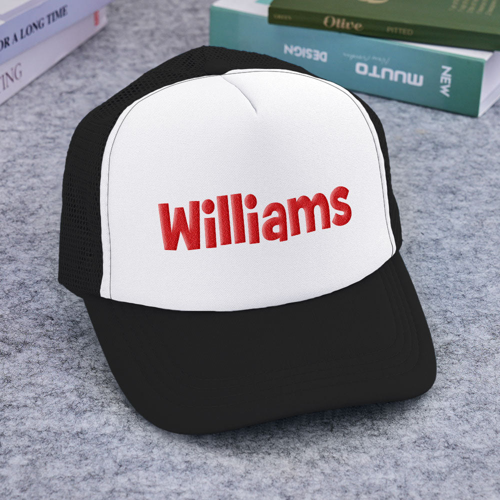 Custom Puff Print Trucker Hat Personalized Name Foam Trucker Caps for Adult Back to School Gift