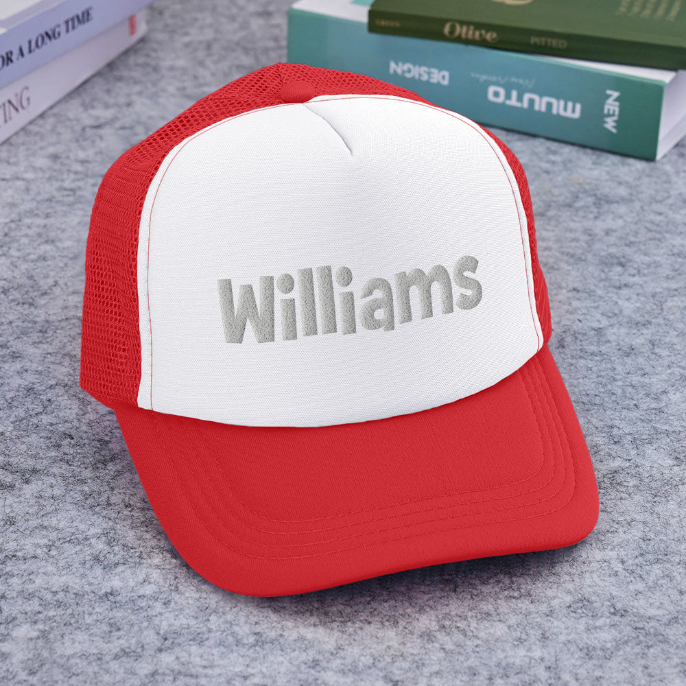 Custom Puff Print Trucker Hat Personalized Name Foam Trucker Caps for Adult Back to School Gift