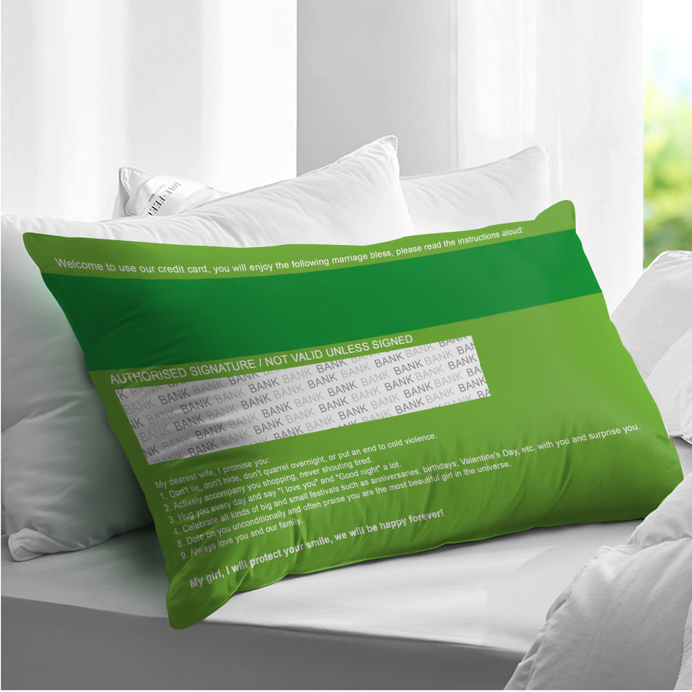 Custom Photo Date Card Design Pillow Personalized Oath Book Rectangular Pillow Wedding Gift for Couple