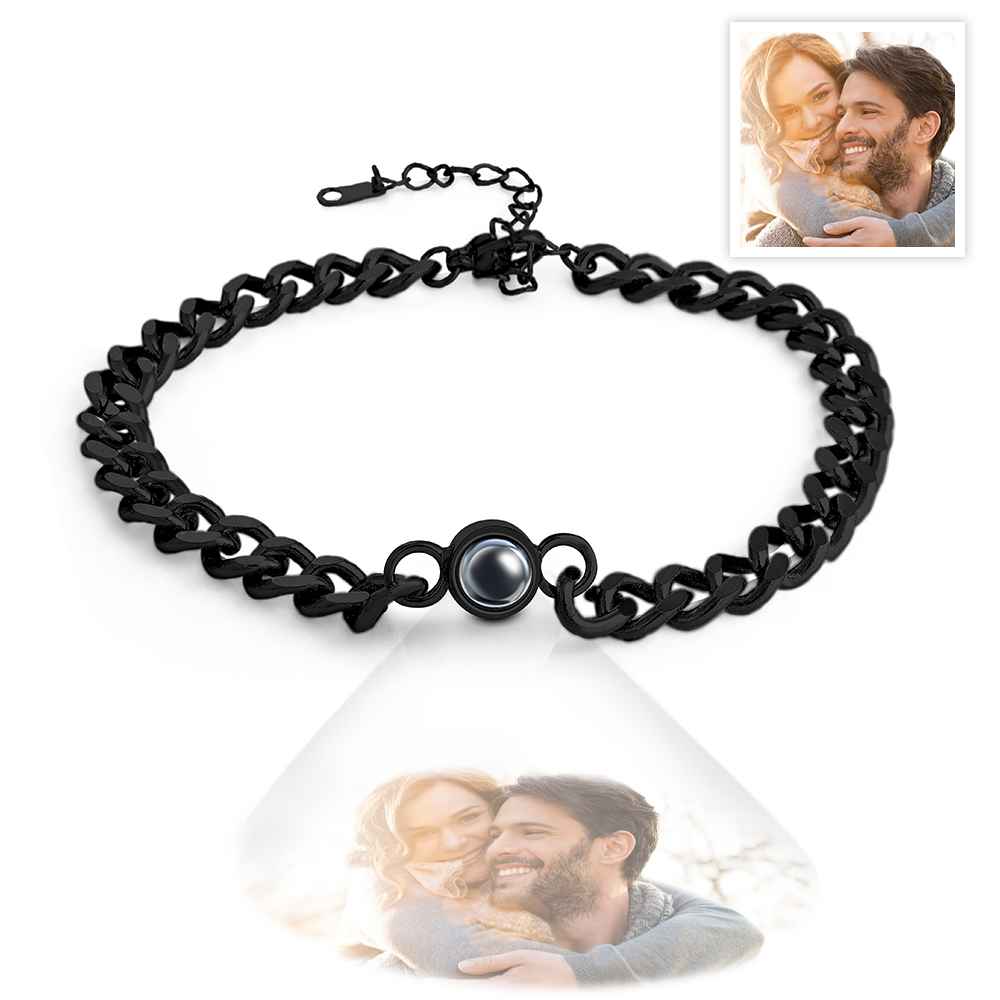 Personalized Photo Projection Bracelet Vintage Bracelet Jewelry Anniversary Gift For Him Father's Day