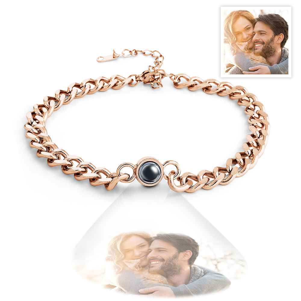 Personalized Photo Projection Bracelet Vintage Bracelet Jewelry Anniversary Gift For Him Father's Day