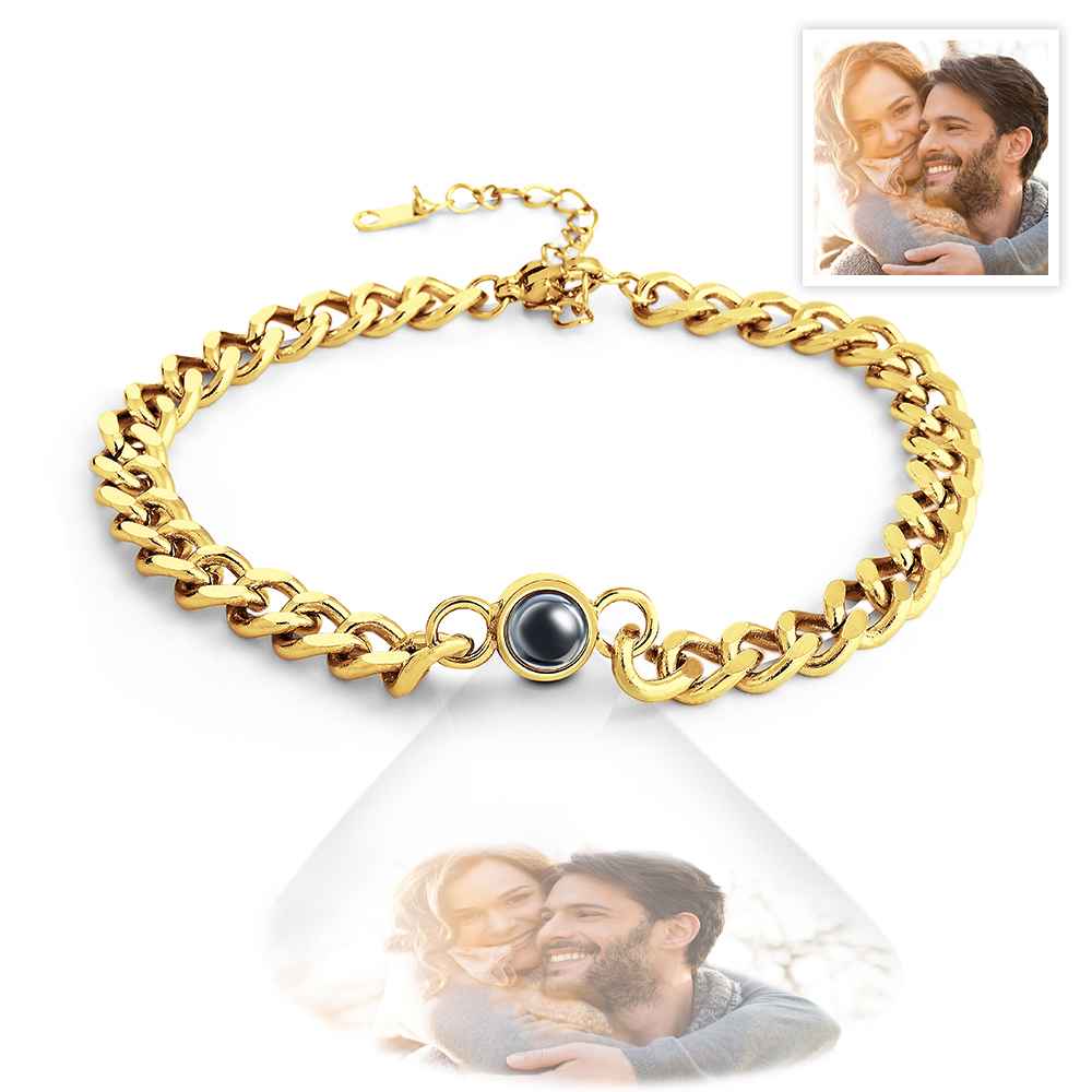 Personalized Photo Projection Bracelet Vintage Bracelet Jewelry Anniversary Gift For Him Father's Day