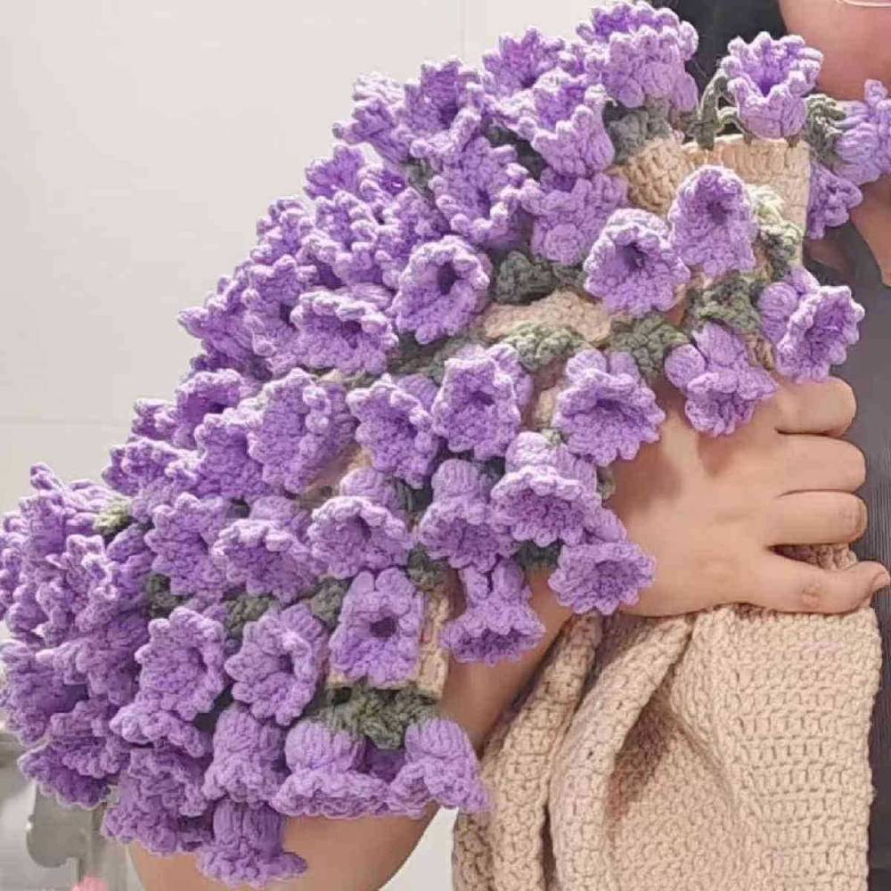 Crochet Flower Bouquet Blanket Mother's Day Gift for Her