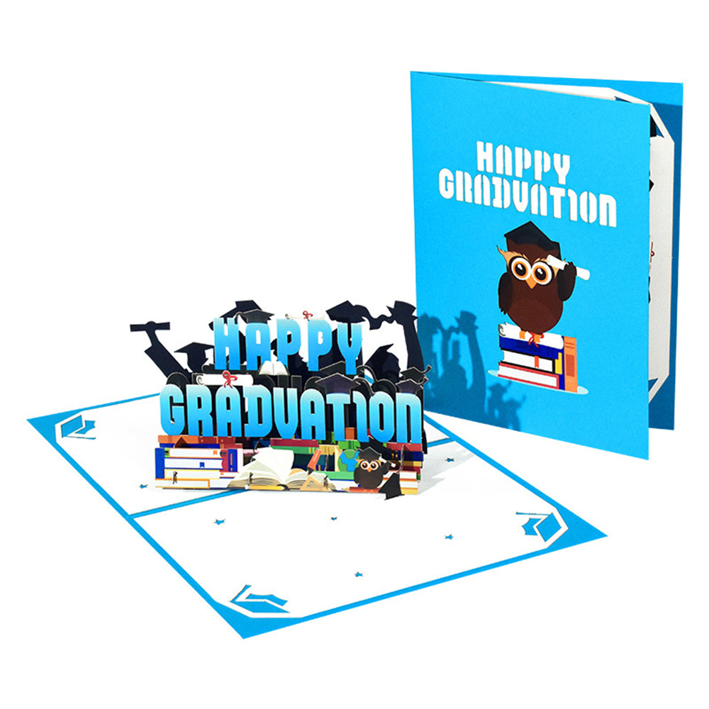 Creative 3D Pop Up Greeting Card Owl Graduation Pop Up Card