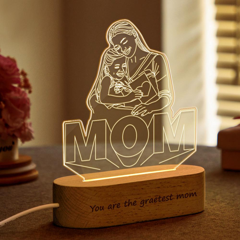 Customizable 3D Photo Lights Mother's Day Gift