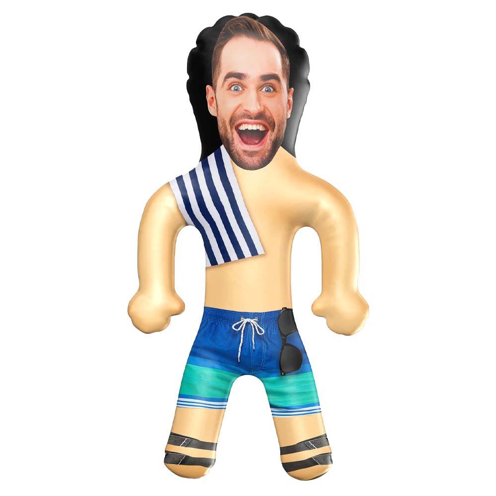 Customized balloons Beach Guy Custom Blow Up Doll Inflatable Doll Gag Gift for Bride Grooms Face Doll