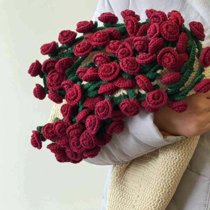 Crochet Flower Bouquet Blanket Mother's Day Gift for Her
