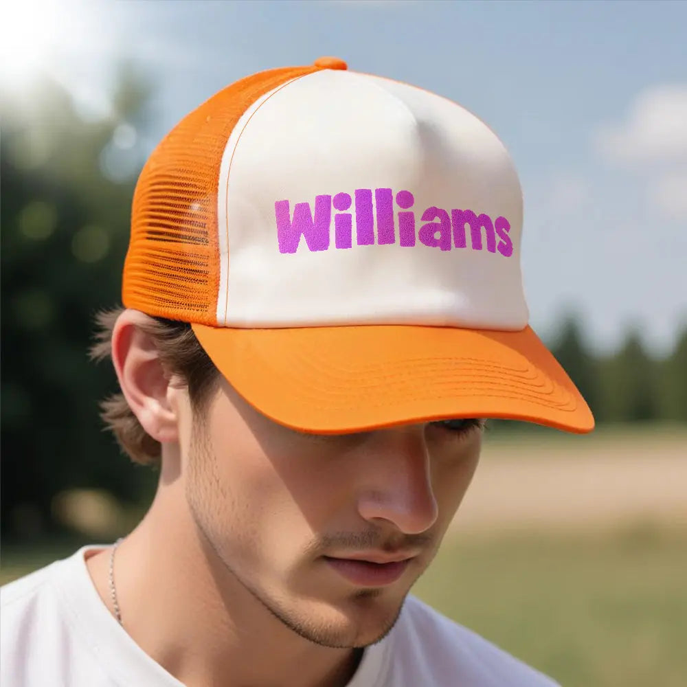 Custom Puff Print Trucker Hat Personalized Name Light-changing Foam Trucker Caps Back to School Gift