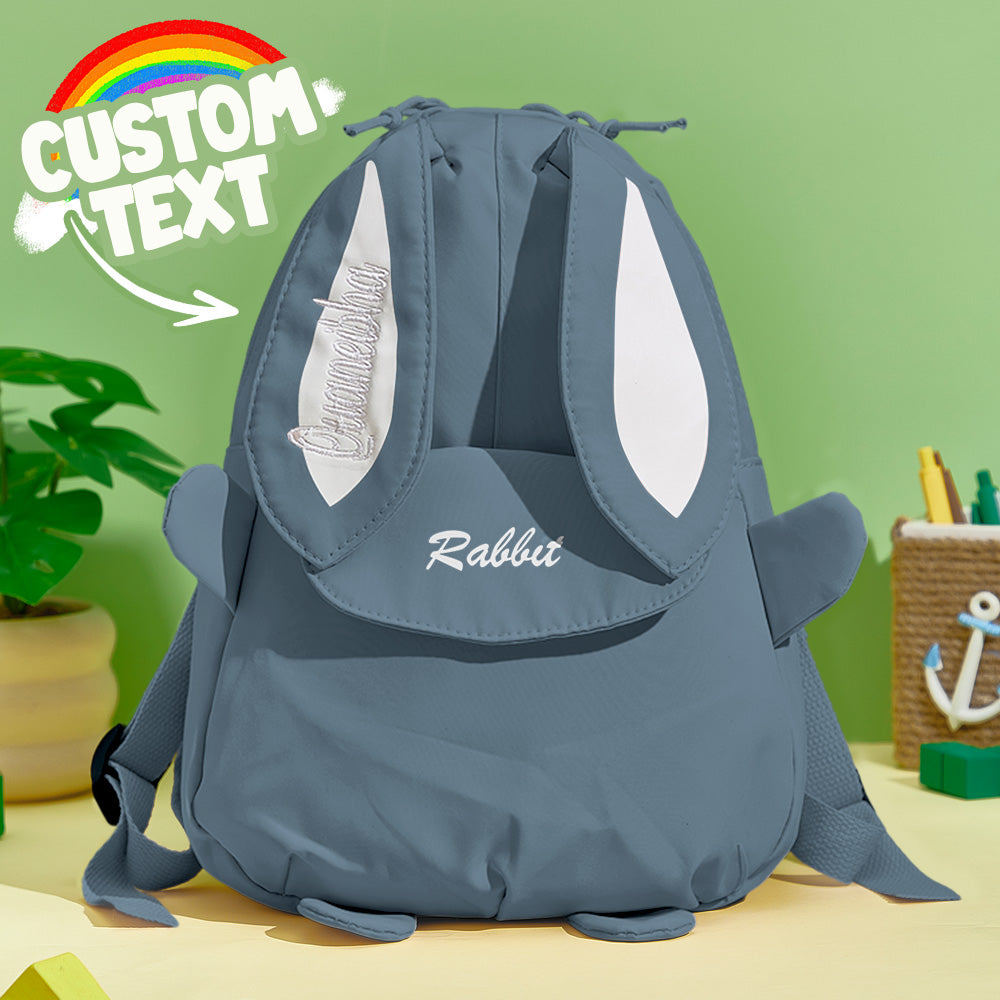 Personalized Name Embroidery Backpack Custom Mini Rabbit Backpack School Bags Gift for Kids