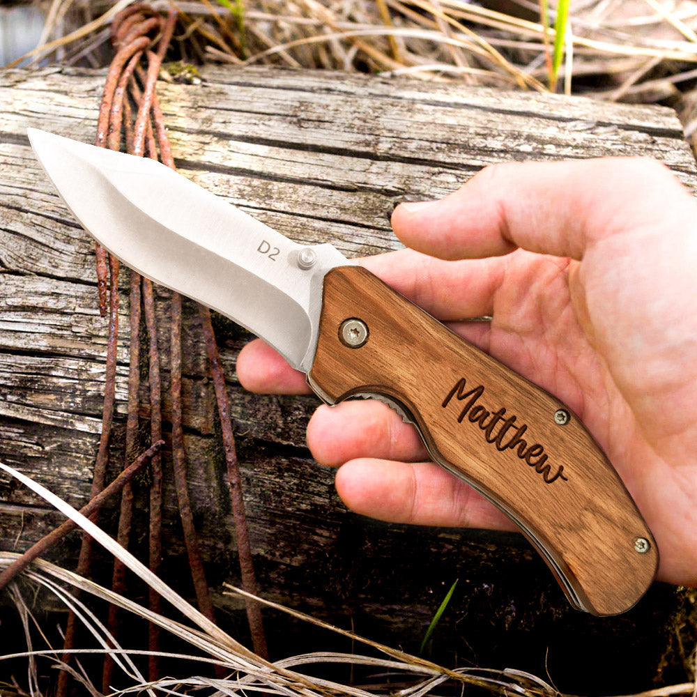 Personalized Engrave Name Pocket Knife Custom Folding Knives Gifts for Groomsmen