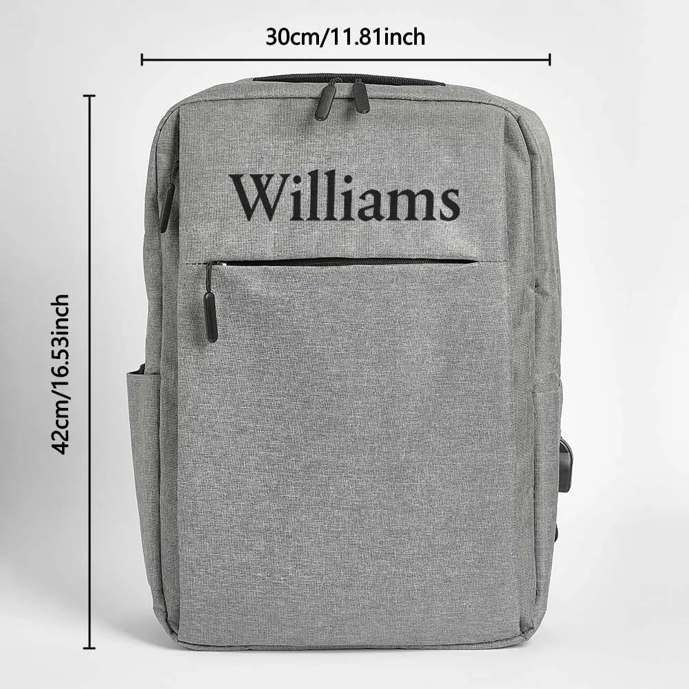 Personalized Name Backpack College School Computer Bag Gift for for Men or Women Fits 15.6 Inch Notebook