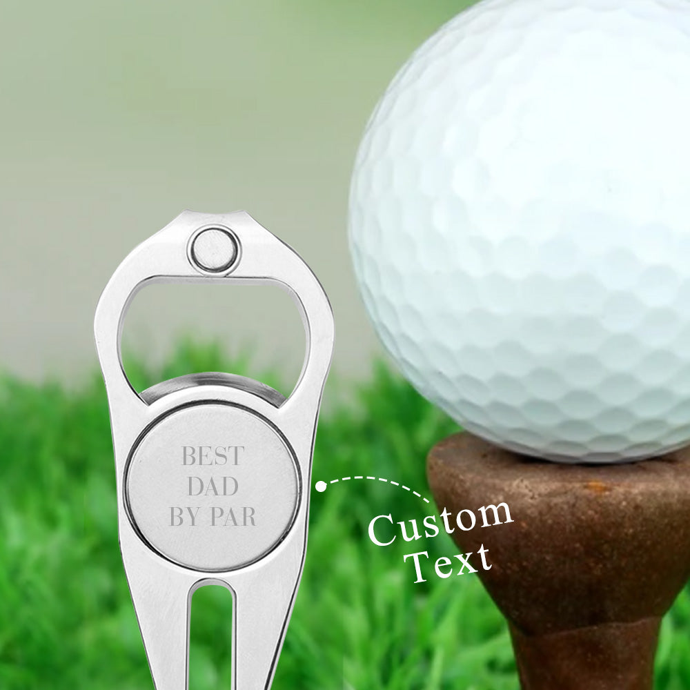 Personalized Multipurpose Golf Fork Ball Marker Bottle Opener Gifts for Dad