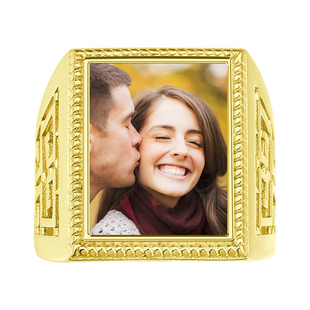 Mother's Gift Custom Vintage Square Photo Ring