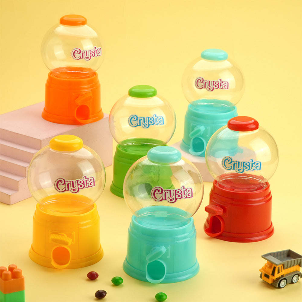 Personalized Mini Gashapon Candy Dispenser with Name Birthday Gift for Kids