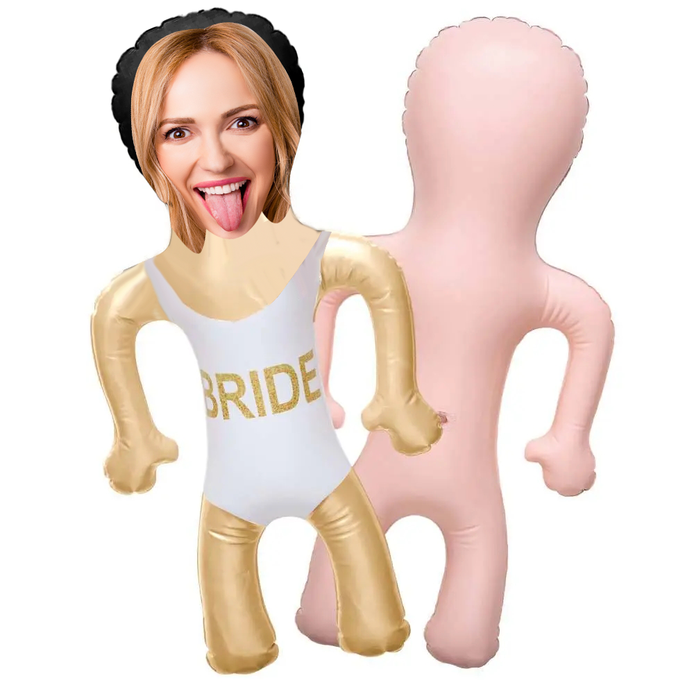 Customized photo mannequin balloons Bachelor Party Favors Blow up Doll with Custom Face Balloon Dolls with Face Inflatable Doll