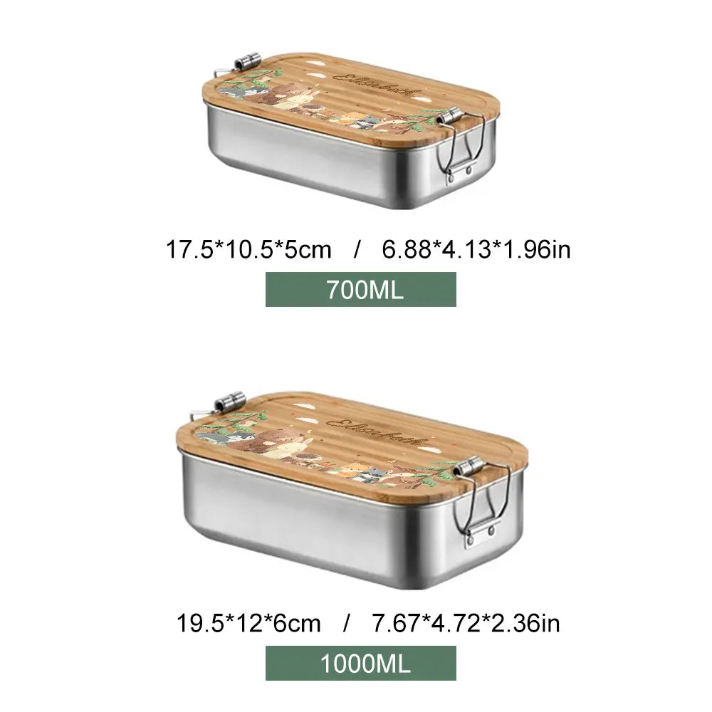 Personalized Lunch Box for Children Custom Stainless Steel Lunch Box with Name Back to School Gift for