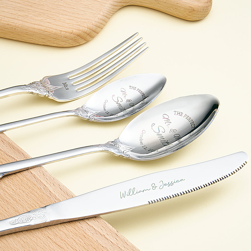 Personalized Wedding Tableware Mr & Mrs Wedding Forks Wedding Gifts
