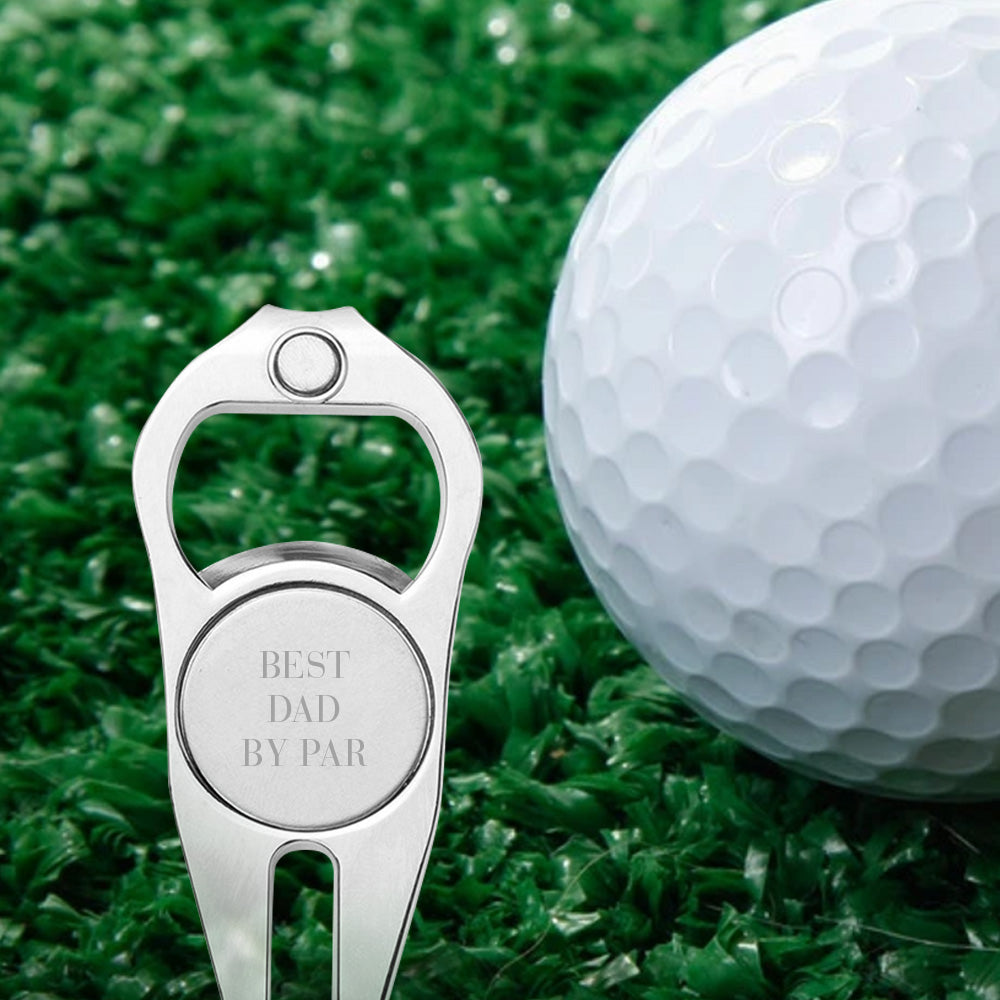 Personalized Multipurpose Golf Fork Ball Marker Bottle Opener Gifts for Dad