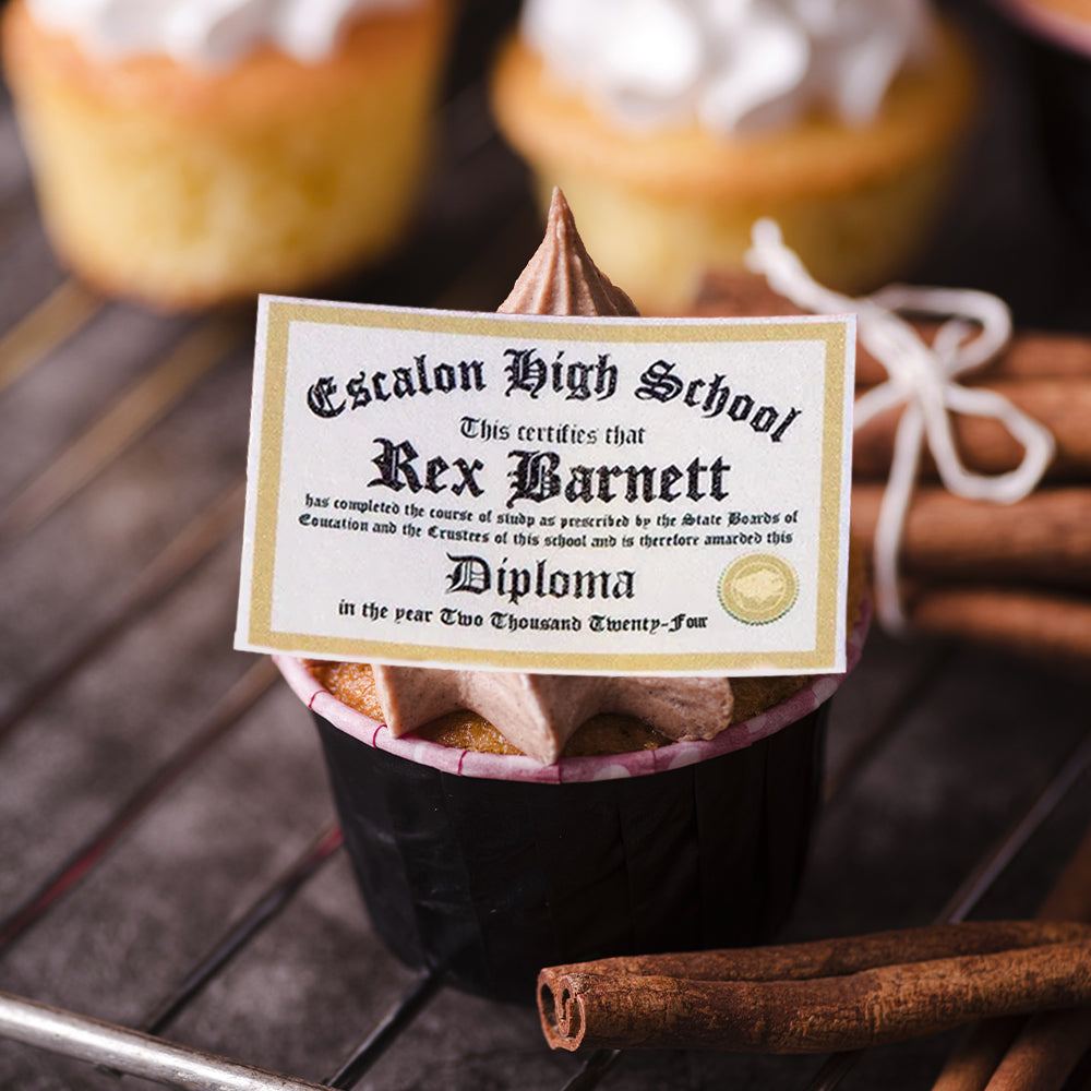 Personalized Edible Graduation Diplomas Cupcake Toppers Graduation Party Cookie Cake Decoration Gift