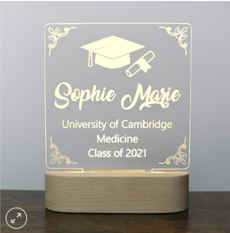Custom Text Graduation Lamp Square For Friend