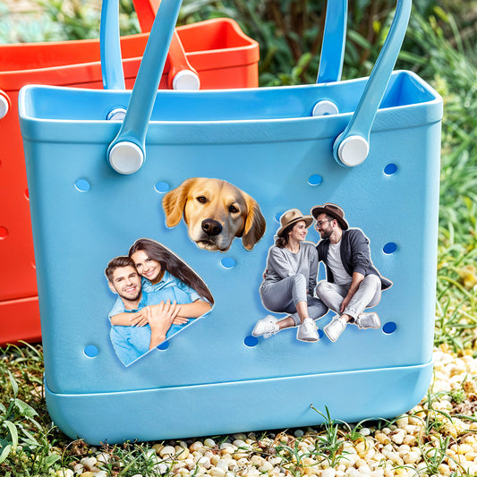 Personalized Photo Acrylic Button Charm Bogg Bag Accessories Travel Gift for Her