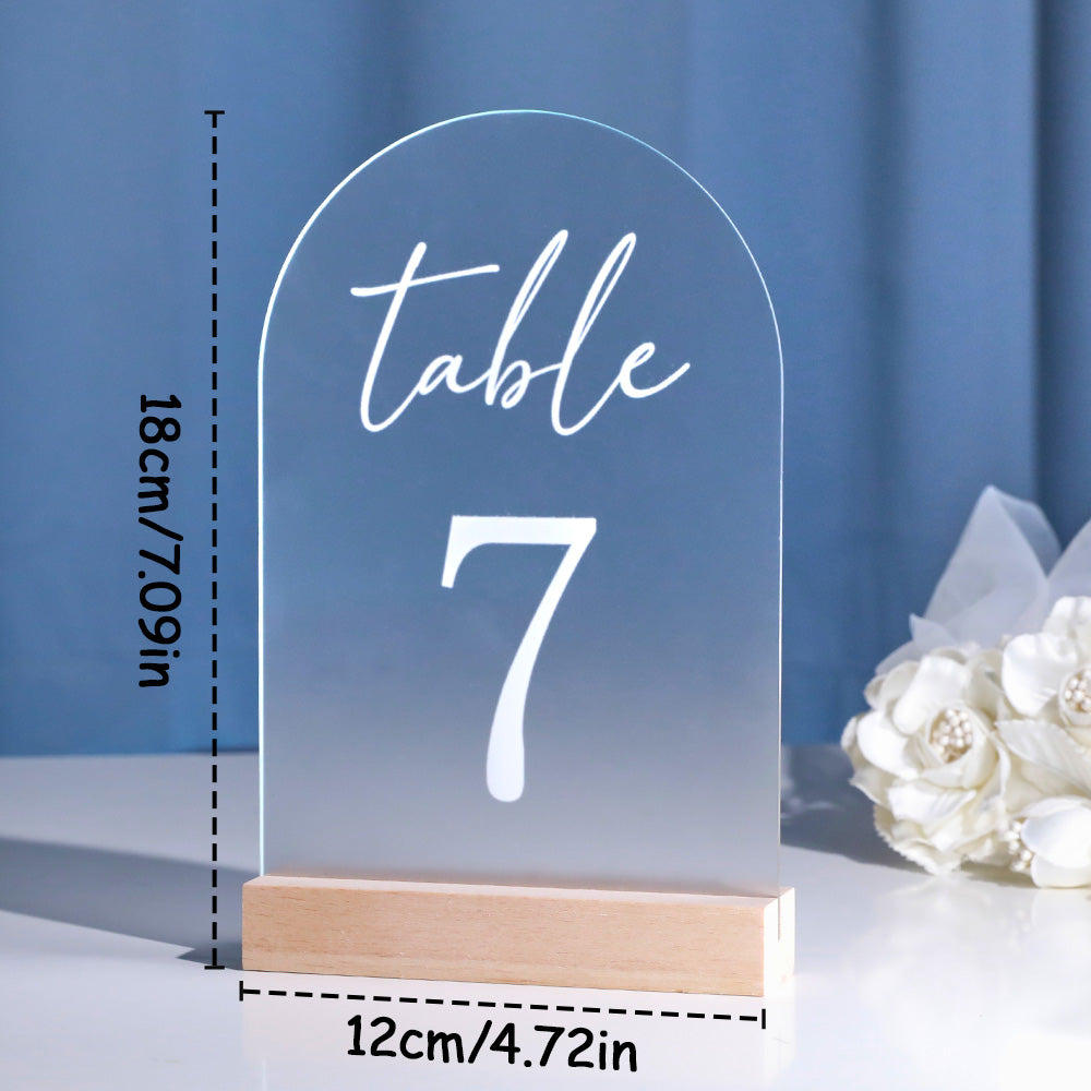 Personalized Wedding Table Numbers Custom Acrylic Table Numbers Wedding Reception Decor