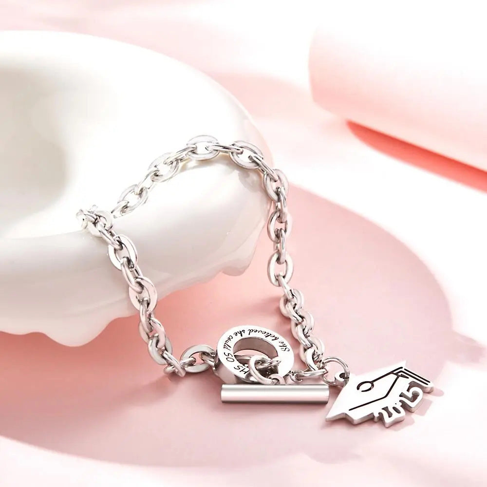 Custom Engraved Bracelet 2025 Graduation Season Commemorative Gifts