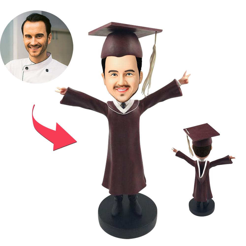 Graduation F Custom Bobblehead With Engraved Text