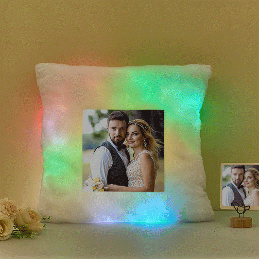 Personalized Photo LED Pillow Colorful Light Pillow Gifts For Her