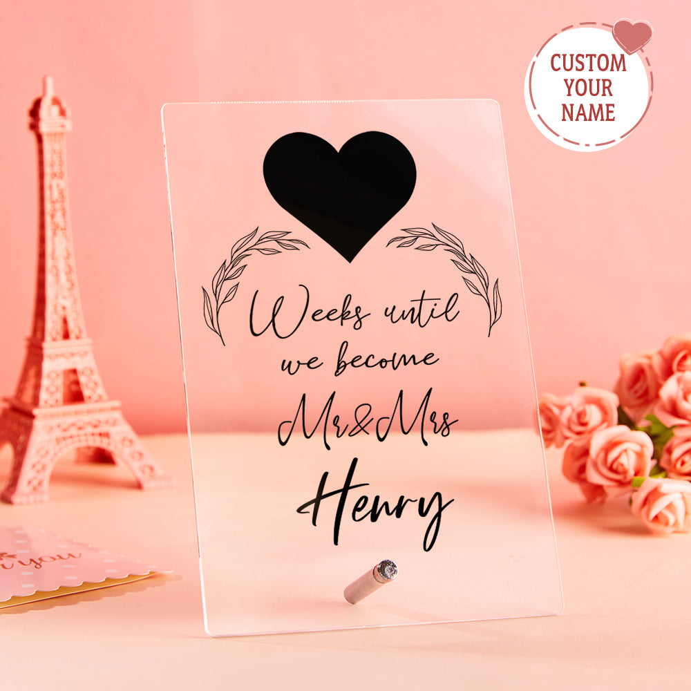 Custom Acrylic Plaque With Names Wedding Gifts Anniversary Gifts