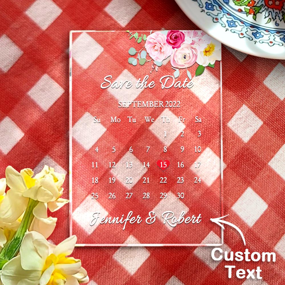 Personalized Acrylic Wedding Information Plaque Decorative Wedding Gift