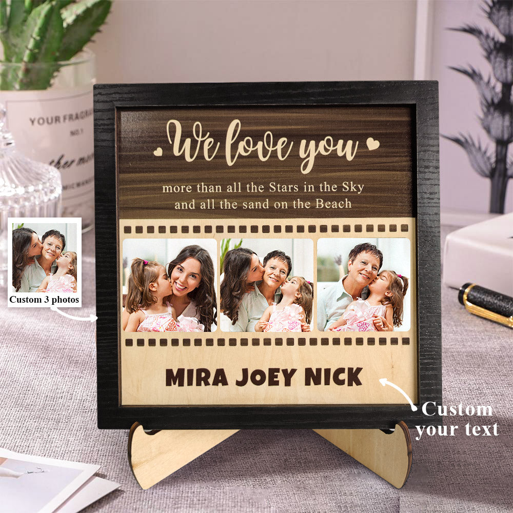 Custom Photo Wooden Ornament Film Photo Plaque Unique Gift for Mom