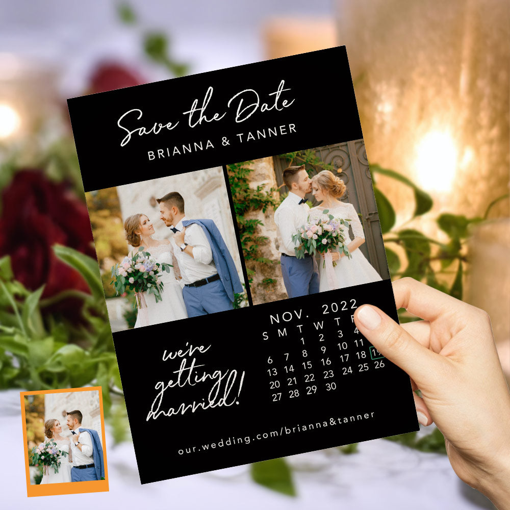 Custom Wedding Invitations Save the Date Personalized Calendar Cards