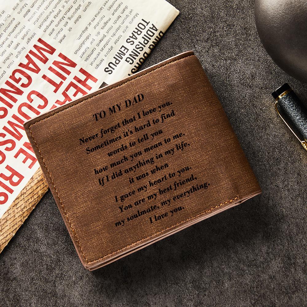 Gift for Dad To My Dad Personalized Photo Wallet Leather Wallet Engraved Wallet Gift For Him To My Son