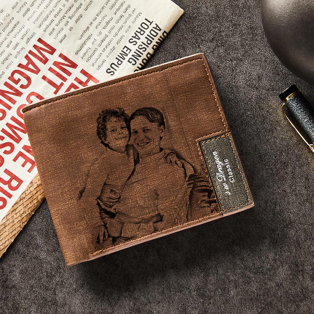 Gift for Dad To My Dad Personalized Photo Wallet Leather Wallet Engraved Wallet Gift For Him To My Son