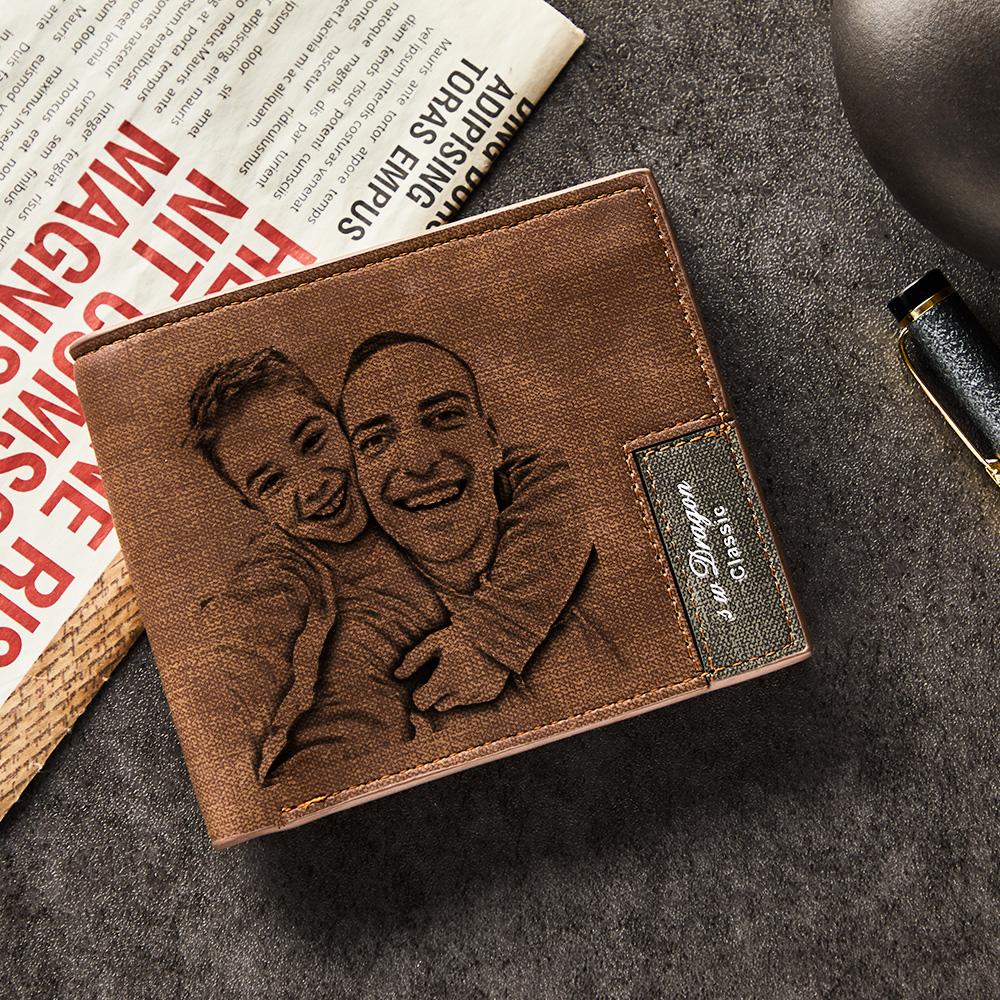 Gift for Dad To My Dad Personalized Photo Wallet Leather Wallet Engraved Wallet Gift For Him To My Son